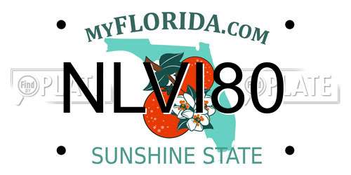 NLVI80 Florida License Plate