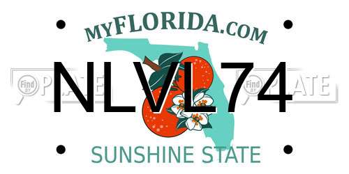 NLVL74 Florida License Plate