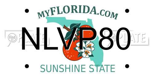 NLVP80 Florida License Plate