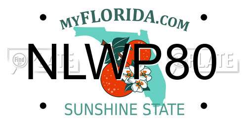 NLWP80 Florida License Plate