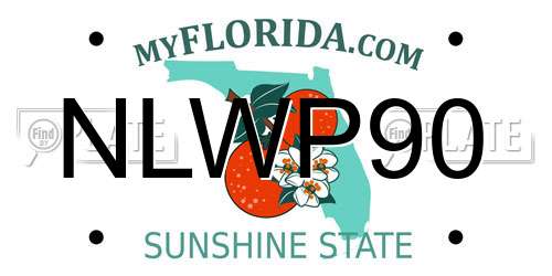 NLWP90 Florida License Plate