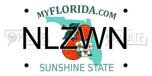 NLZWN Florida License Plate