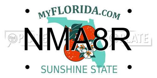 NMA8R Florida License Plate