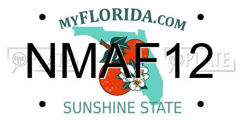 NMAF12 Florida License Plate