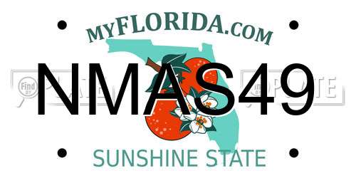 NMAS49 Florida License Plate