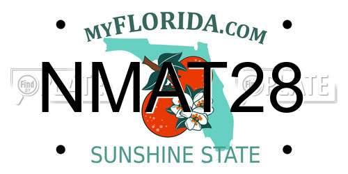 NMAT28 Florida License Plate