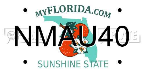 NMAU40 Florida License Plate