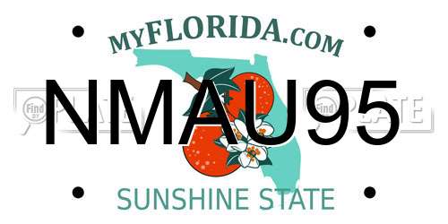 NMAU95 Florida License Plate