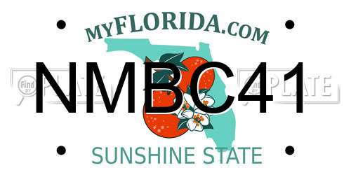NMBC41 Florida License Plate