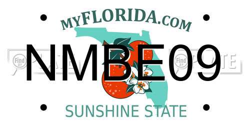 NMBE09 Florida License Plate