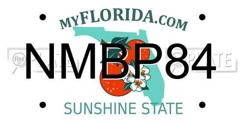 NMBP84 Florida License Plate