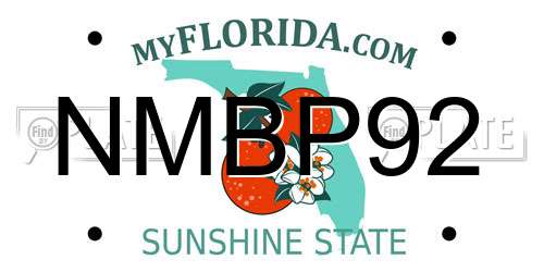 NMBP92 Florida License Plate