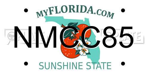 NMCC85 Florida License Plate