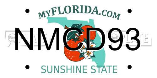 NMCD93 Florida License Plate