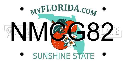 NMCG82 Florida License Plate