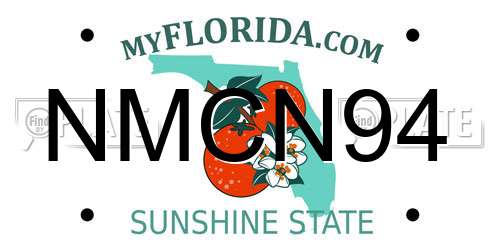 NMCN94 Florida License Plate