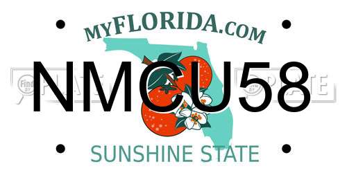 NMCU58 Florida License Plate