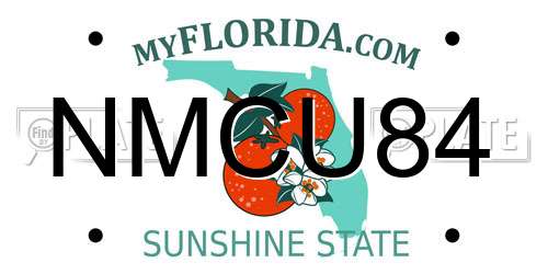 NMCU84 Florida License Plate