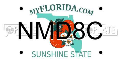 NMD8C Florida License Plate