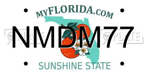 NMDM77 Florida License Plate