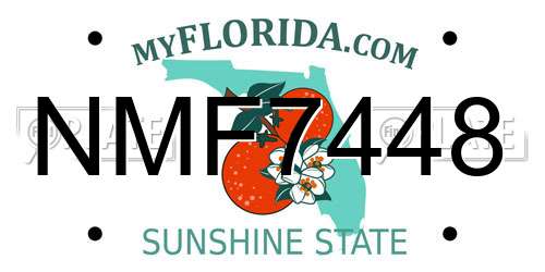 NMF7448 Florida License Plate