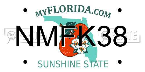 NMFK38 Florida License Plate
