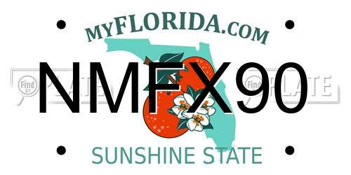 NMFX90 Florida License Plate