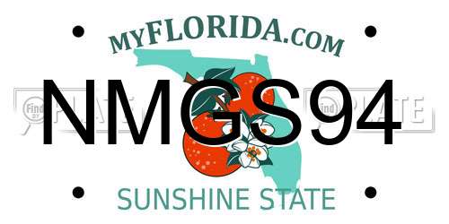 NMGS94 Florida License Plate