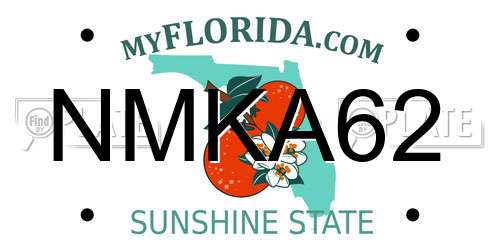 NMKA62 Florida License Plate