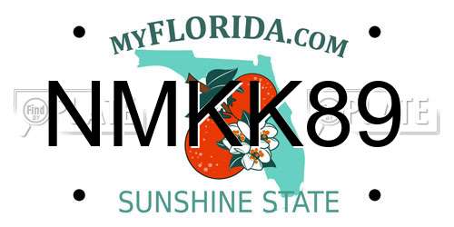 NMKK89 Florida License Plate