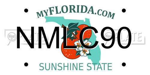 NMLC90 Florida License Plate