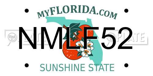 NMLF52 Florida License Plate