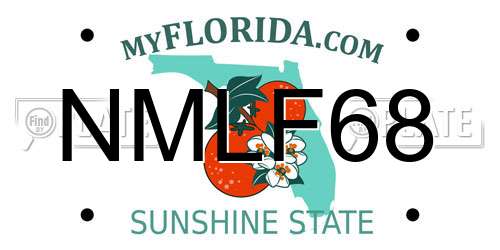NMLF68 Florida License Plate