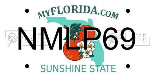 NMLP69 Florida License Plate