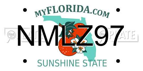 NMLZ97 Florida License Plate