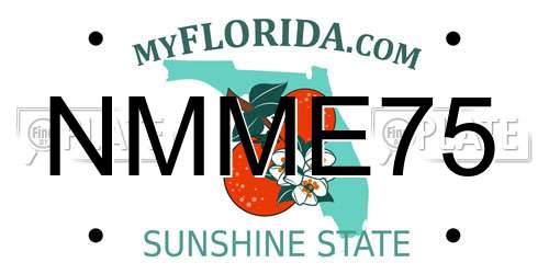 NMME75 Florida License Plate