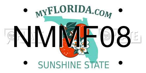 NMMF08 Florida License Plate