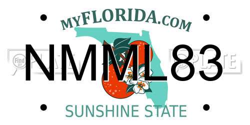 NMML83 Florida License Plate