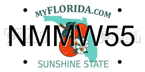 NMMW55 Florida License Plate