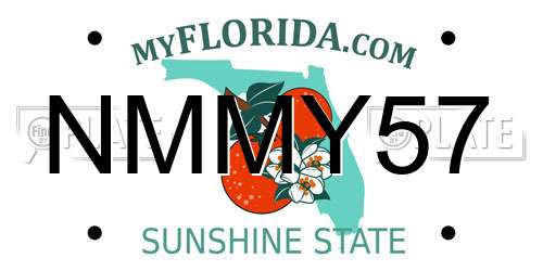 NMMY57 Florida License Plate