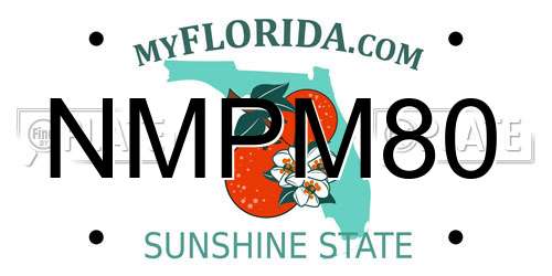 NMPM80 Florida License Plate
