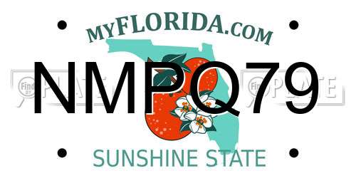 NMPQ79 Florida License Plate