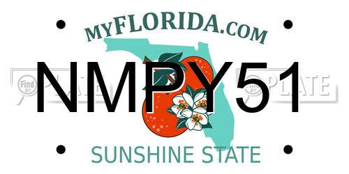 NMPY51 Florida License Plate