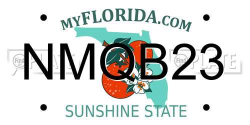 NMQB23 Florida License Plate
