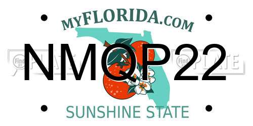 NMQP22 Florida License Plate