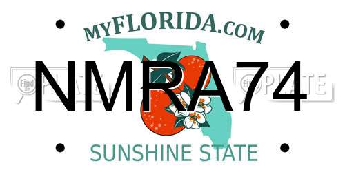 NMRA74 Florida License Plate