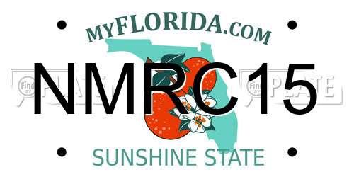 NMRC15 Florida License Plate