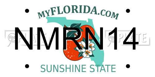 NMRN14 Florida License Plate