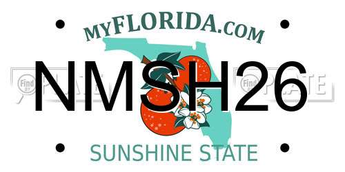 NMSH26 Florida License Plate