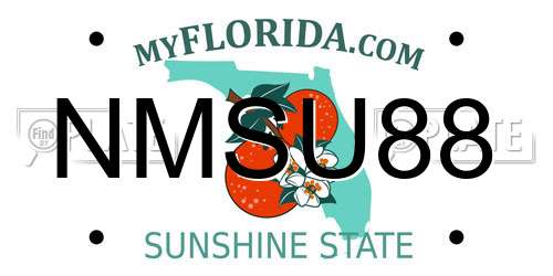 NMSU88 Florida License Plate